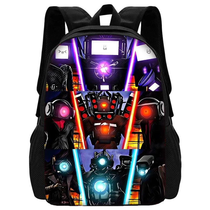 Sac à dos Skibidi - Cartable Scolaire, sac à Bandoulière, trousse
