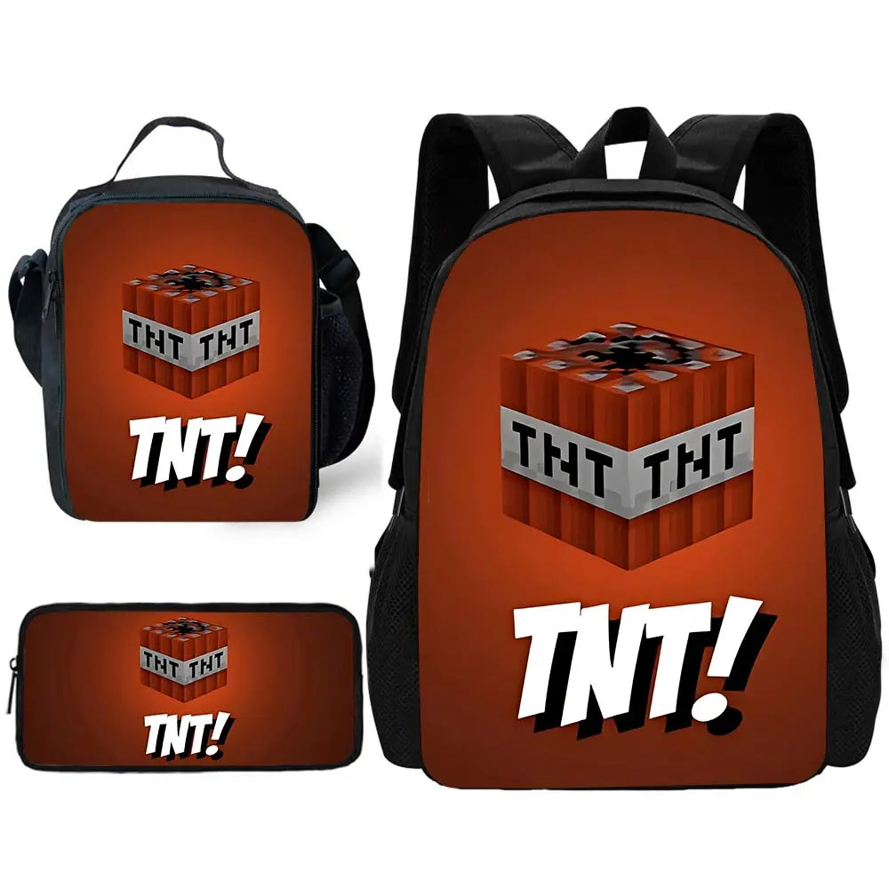 Sac à dos Minecraft - Sac à bandoulière, trousse