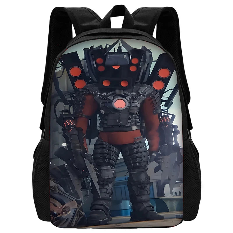 Sac à dos Skibidi - Cartable Scolaire, sac à Bandoulière, trousse