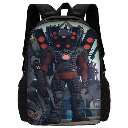 Sac à dos Skibidi - Cartable Scolaire, sac à Bandoulière, trousse