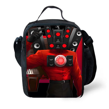Sac à dos Skibidi - Cartable Scolaire, sac à Bandoulière, trousse