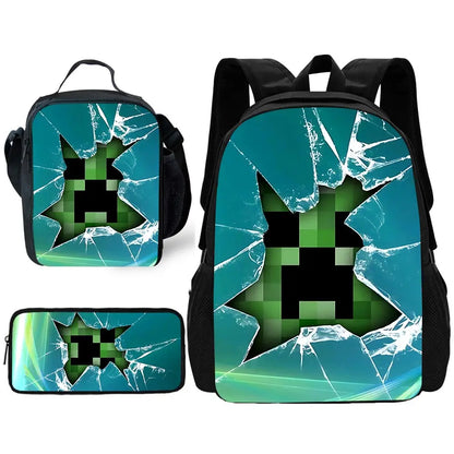 Sac à dos Minecraft - Sac à bandoulière, trousse
