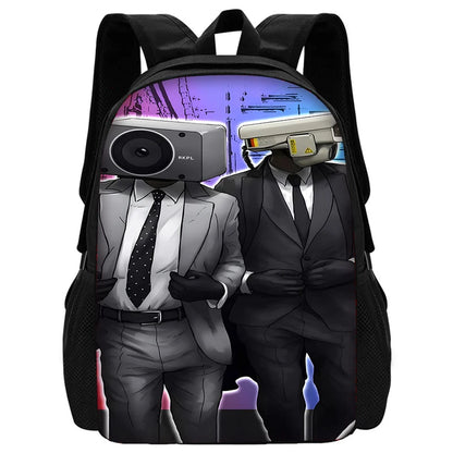Sac à dos Skibidi - Cartable Scolaire, sac à Bandoulière, trousse