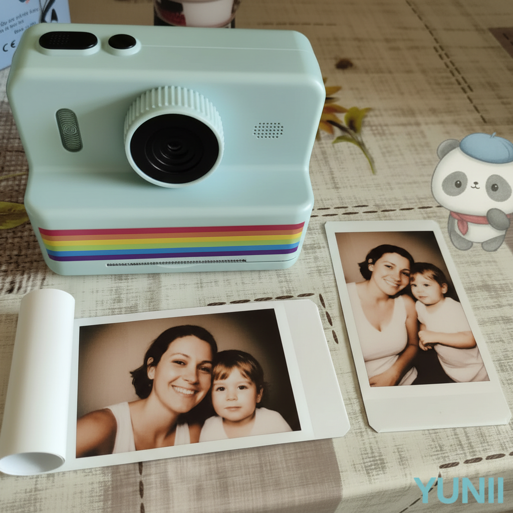 Appareil photo instantané YUNII avec photos imprimées mère-enfant - Souvenirs précieux à conserver