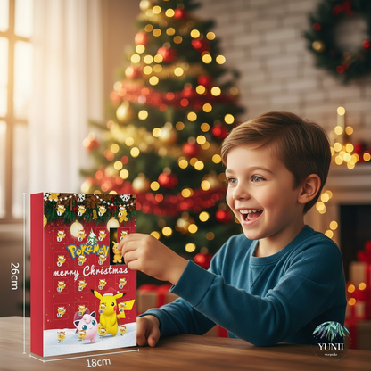 Calendrier de l'avent Pokémon 26x18cm avec enfant - YUNII