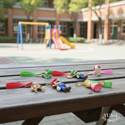 Collection porte-clés Super Mario dans la cour d'école - YUNII