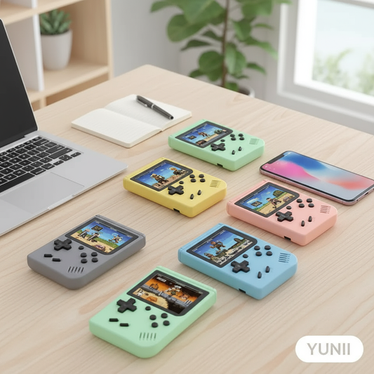 Consoles rétro colorées lifestyle YUNII