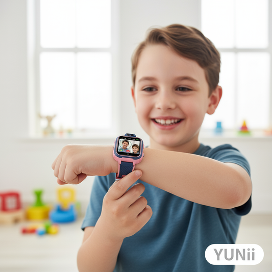 Enfant avec la montre connectée Kids Watch 4G Vidéo