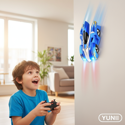 Enfant jouant avec la Wall Car grimpante - lifestyle YUNII