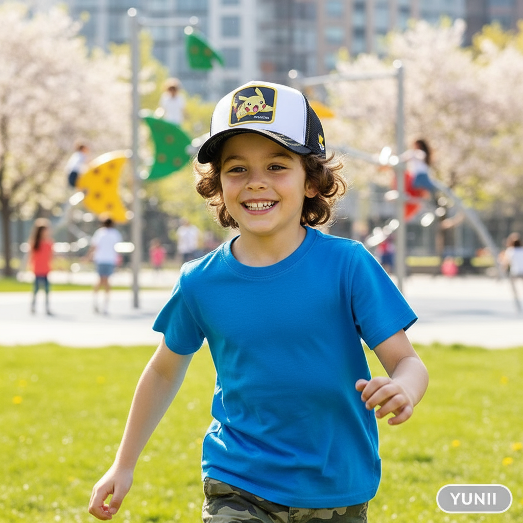 Enfant portant la casquette Pokémon - lifestyle YUNII