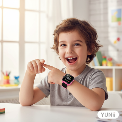 Enfant portant la Kids Watch - lifestyle YUNII