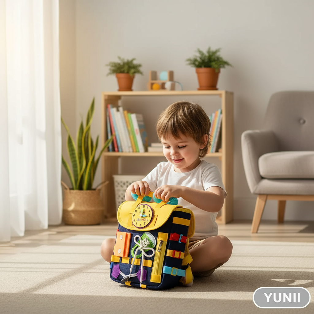 Enfant utilisant le sac à dos Montessori - lifestyle YUNII