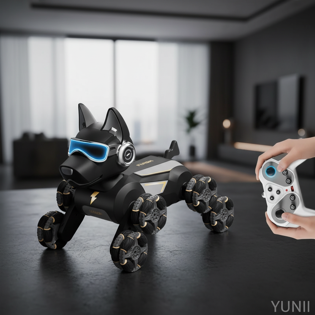 Image lifestyle chien robot YUNII contrôle simple