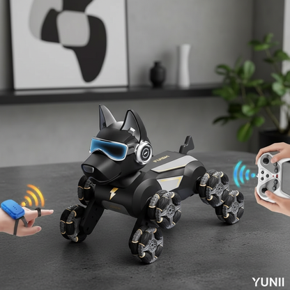 Image lifestyle chien robot YUNII double contrôle