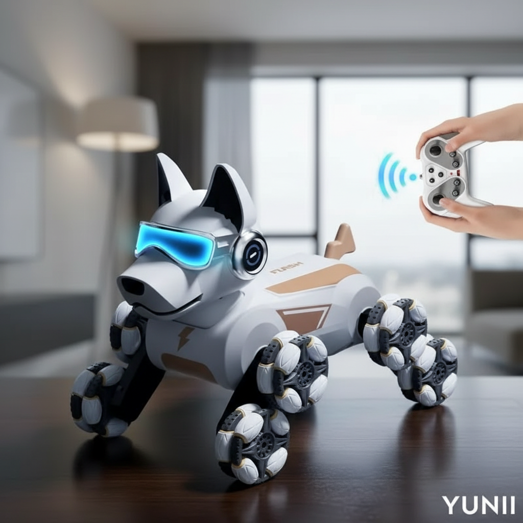 Image lifestyle chien robot YUNII sans texte