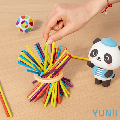 Jeu de bâtonnets Montessori 3-en-1 avec Panda YUNII