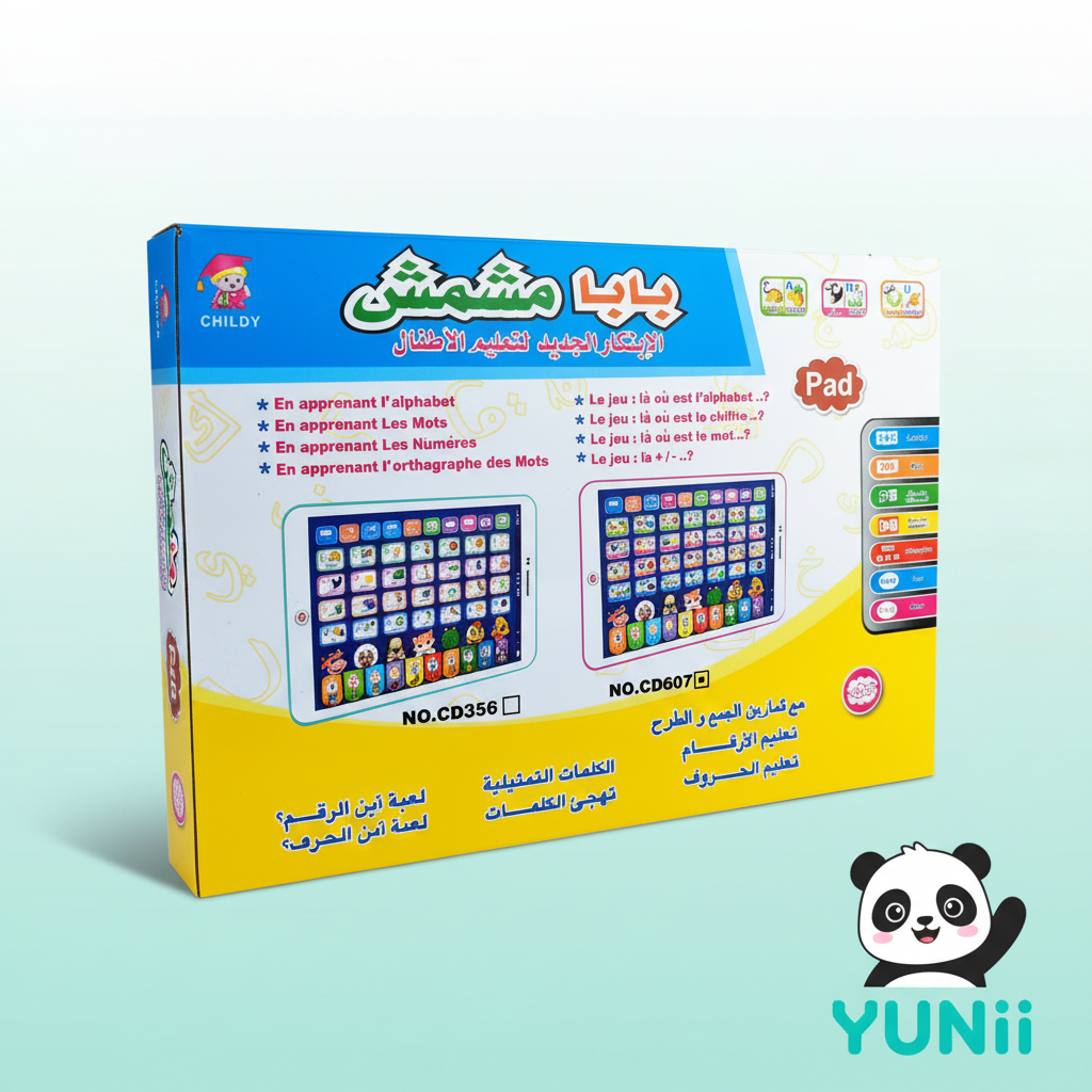 Packaging tablette éducative YUNII Français-Arabe