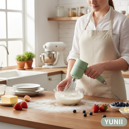 Personne utilisant le batteur électrique sans fil - lifestyle YUNII