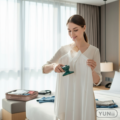 Personne utilisant le Tiny Iron mini fer à repasser - lifestyle YUNII