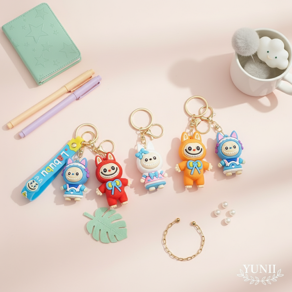 Photo lifestyle porte-clés Labubu