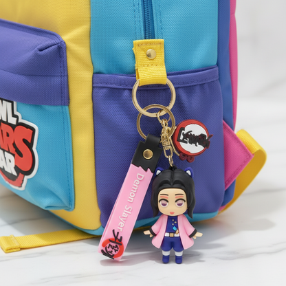 Porte-clés Demon Slayer sur sac coloré