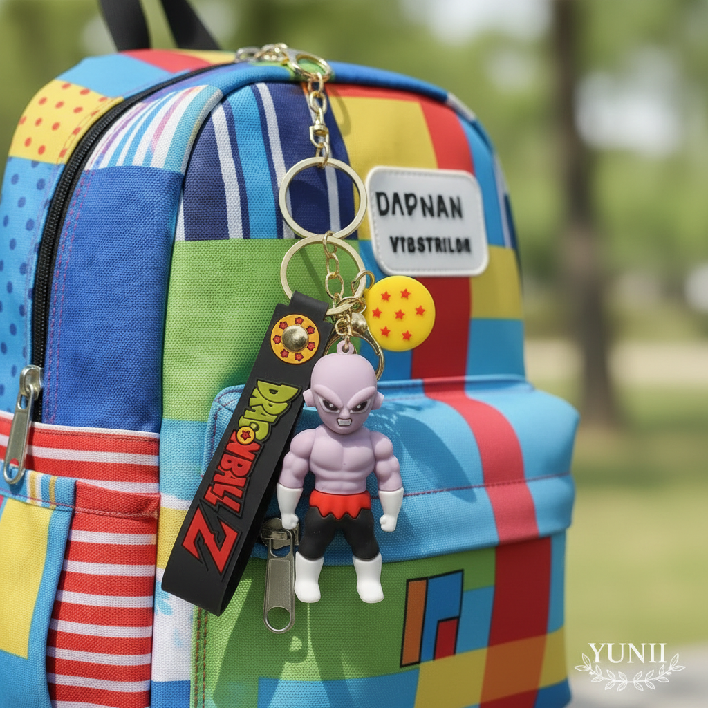 Porte-clés Jiren Dragon Ball Z sur sac à dos coloré - Style YUNII