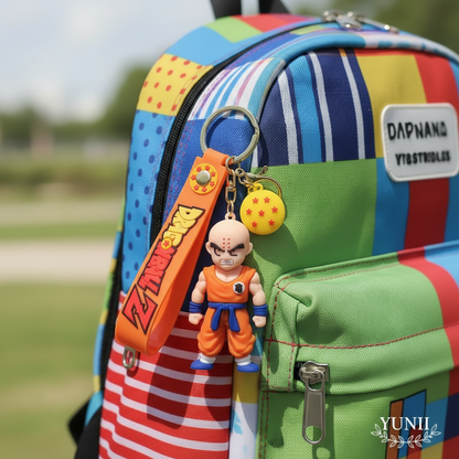 Porte-clés Krillin Dragon Ball Z sur sac à dos coloré - Style YUNII