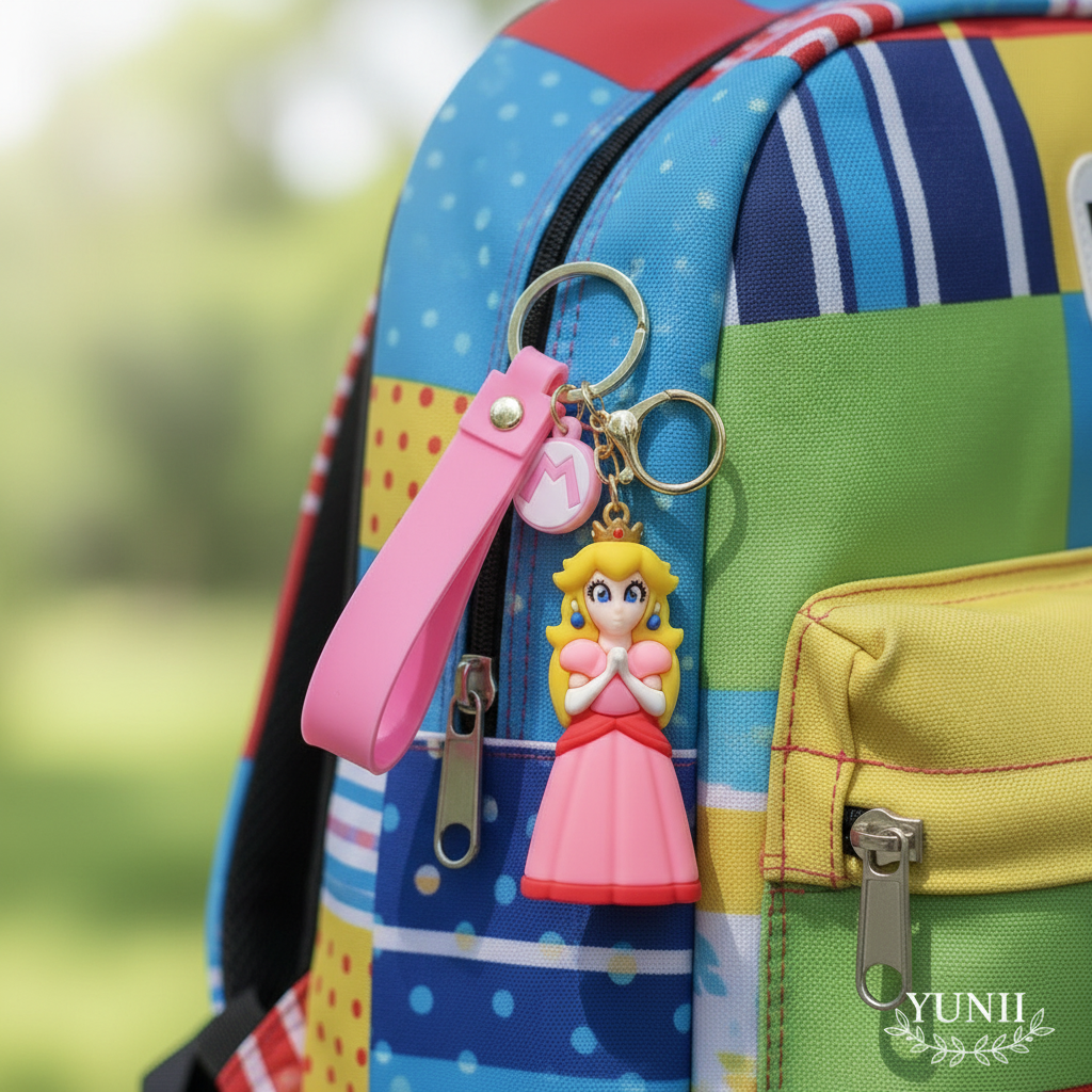 Porte-clés Princesse sur sac à dos coloré - Style YUNII