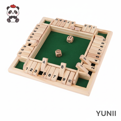 Shut The Box 4 Faces YUNII - Produit avec Panda