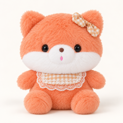 Peluche YUNII Peluche pêche au nœud vichy – modèle animal doux à collectionner