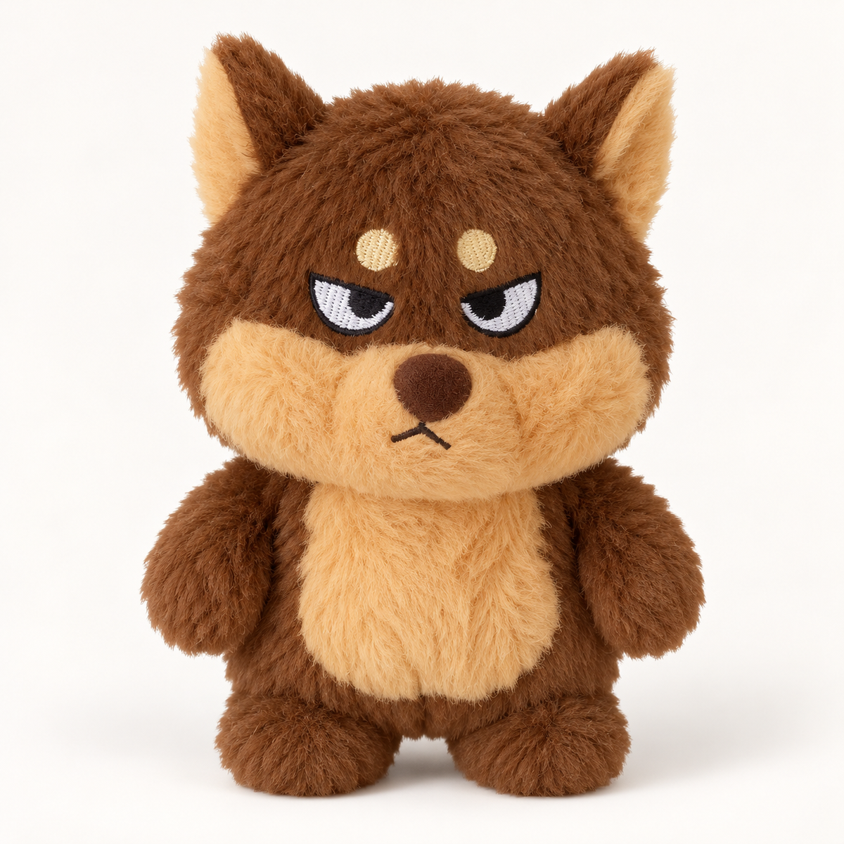 Peluche YUNII Loup brun grognon – modèle animal doux à collectionner